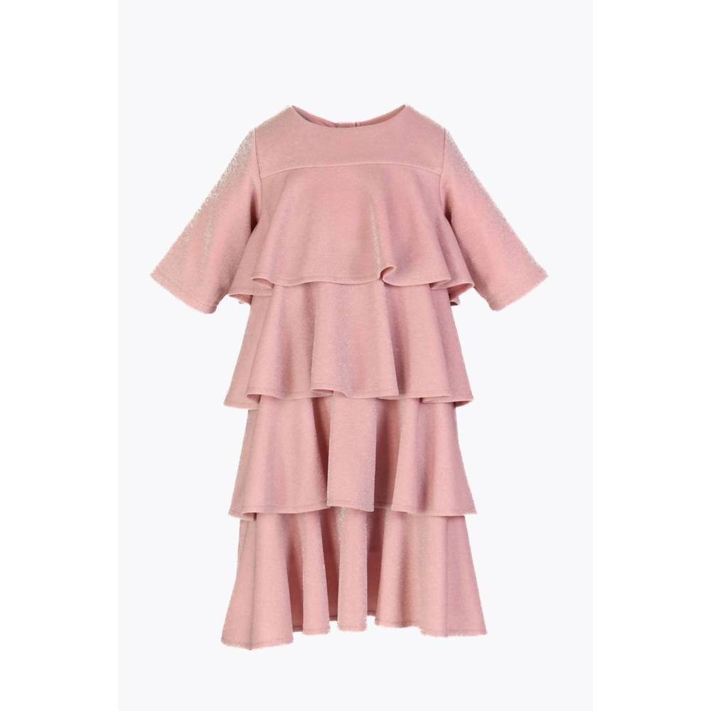 NEW DUFFIELD LANE girl's felicity dress in pink shimmer
